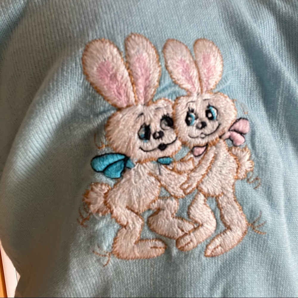 Light blue novelty sweater by Adee of California.